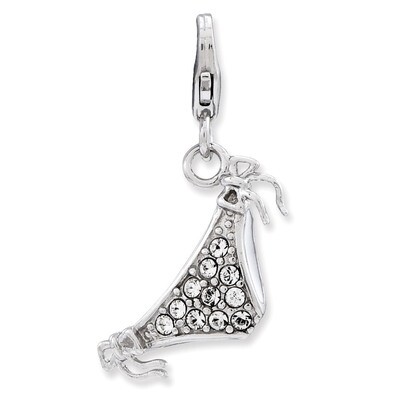 3-D Bikini Bottom Charm Sterling Silver Enameled QCC742 by Amore La Vita, MPN: QCC742, 886774234762