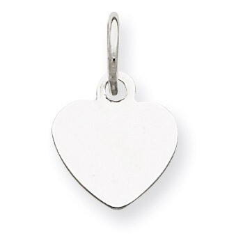 Heart Disc Charm Engravable Sterling Silver QM388/18, MPN: QM388/18, 883957578095