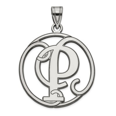 Script Initial P Charm Sterling Silver Fancy  QC8999P, MPN: QC8999P, 191101456152