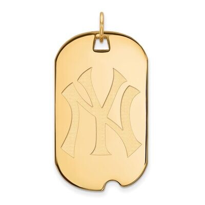 New York Yankees Large Dog Tag 14k Yellow Gold 4Y028YAN, MPN: 4Y028YAN, 886774878904