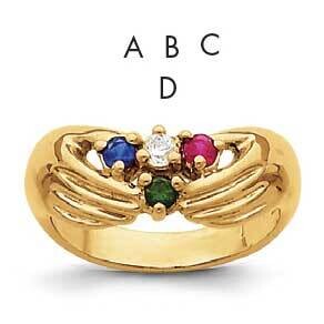 4 Synthetic Stone Family Ring 14k Gold XMR51/4SY, MPN: XMR51_4--6, 883957161372