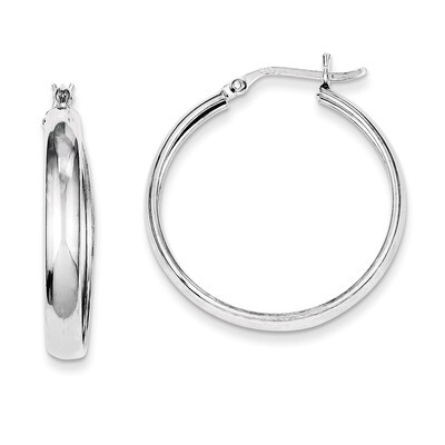 4mm x 30 Hoop Earrings Sterling Silver QE6744, MPN: QE6744, 883957572956