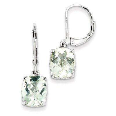 Green Quartz Earrings Sterling Silver QE9902AG, MPN: QE9902AG, 883957400716