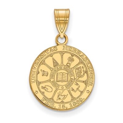 University of Nebraska Medium Crest Pendant Gold-plated Silver GP043UNE, MPN: GP043UNE, 886774943152