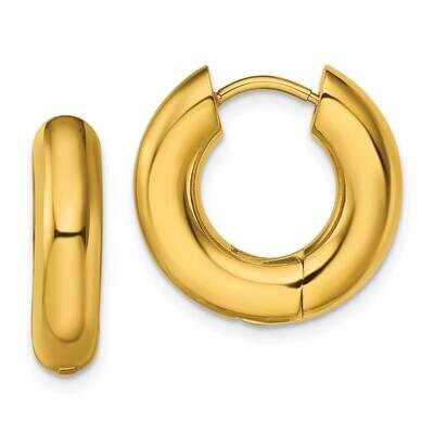 Yellow Ip-Plated 5mm Hinged Hoop Earrings Stainless Steel Polished SRE1504, MPN: SRE1504, 191101867…