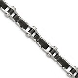 Black IP-plated 8 inch Bracelet Stainless Steel Polished SRB1793-8 by Chisel, MPN: SRB1793-8, 19110…