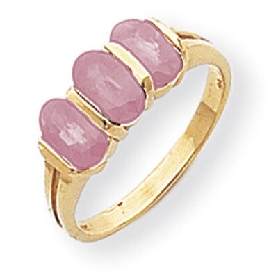 Pink Sapphire Ring 14k Gold 6x4mm Oval Y2034SP, MPN: Y2034SP, 883957675138
