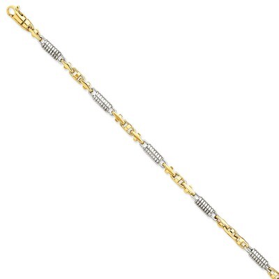 4.8mm Fancy Link Chain 24 Inch 14k Two-Tone Gold LK573-24, MPN: LK573-24, 191101653490