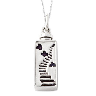 Enameled Stairway to Heaven Ash Holder 18 Inch Necklace Sterling Silver QSX543, MPN: QSX543, 886774…