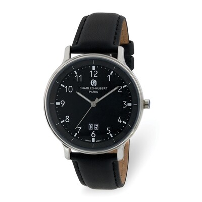 Charles Hubert Mens Stainless Steel Black Dial Watch  XWA6072, MPN: XWA6072, 848870008708