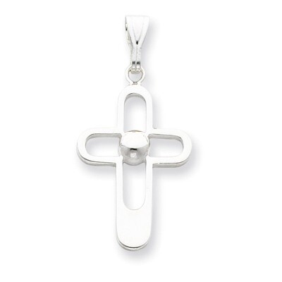 Polished Cross Pendant Sterling Silver QC3250