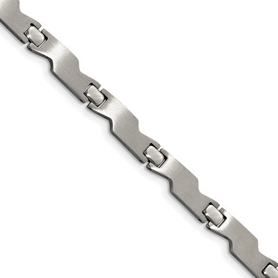 8 Inch Bracelet Stainless Steel Brushed and Polished SRB1673-7.75 by Chisel, MPN: SRB1673-7.75, 191…