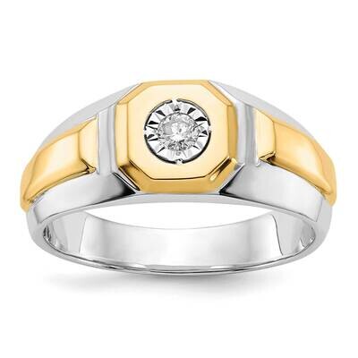 14Ktt Si1/Si2, G H I, Men&#39;s Ring Lab Grown Diamond RM5784-010-10WYLG, MPN: RM5784-010-WYA, 88395738…