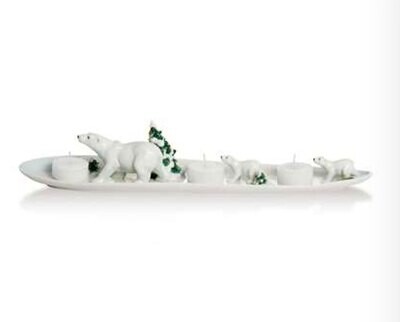Franz Porcelain Curious Discovererpolar Bear Tealight Holder with 3 Red Tealights FZ02211, MPN: FZ0…