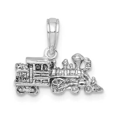 Miniature Train Charm 14k White Gold 3-D D1216W, MPN: D1216W, 637218126620