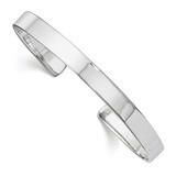 Cuff Bangle Sterling Silver Rhodium-plated Polished QB878, MPN: QB878, 191101390661