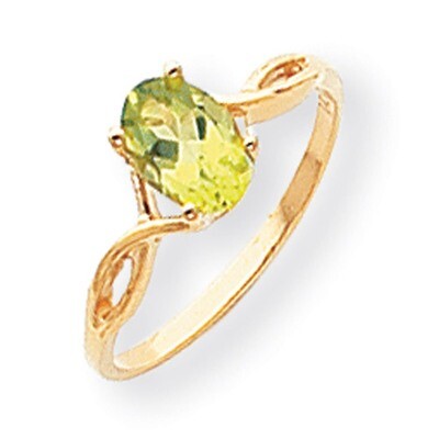 7x5 Oval Gemstone Ring Mounting 14k Gold Polished Y2197, MPN: Y2197,