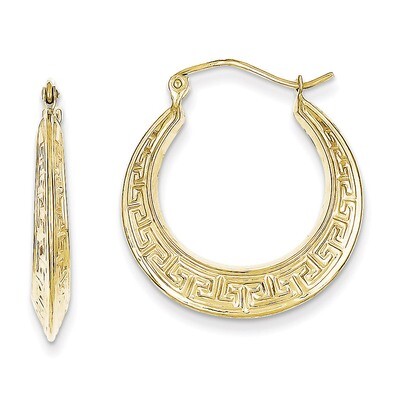 Polished Hollow Greek Key Earrings 10k Gold 10ER145, MPN: 10ER145, 883957895192