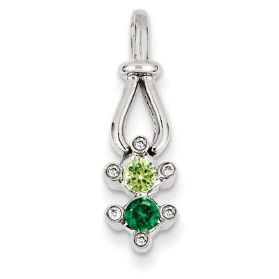 2 Birthstones Family Jewelry Diamond Semi-Set Pendant 14k White Gold XMPW26/2, MPN: XMPW26/2, 88395…