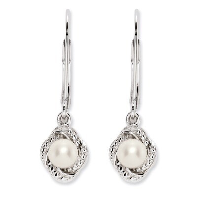 June Pearl Earrings Sterling Silver Diamond QBE12JUN, MPN: QBE12JUN, 883957500706