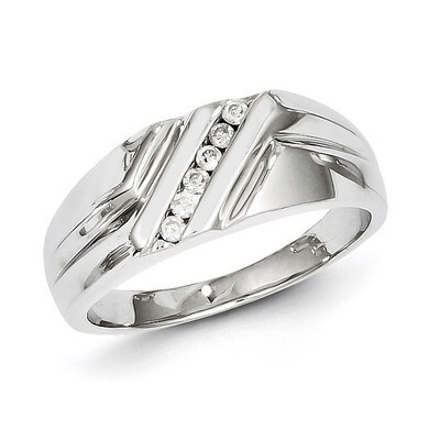 Men&#39;s Ring Sterling Silver Rhodium-plated Diamond QR5011, MPN: QR5011, 883957366784