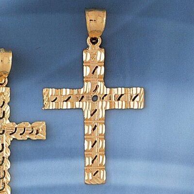 Dazzlers Jewelry Cross Pendant Necklace Charm Bracelet in Yellow, White or Rose Gold 8016, MPN: DZ-…
