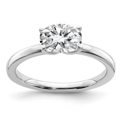 1 1/2ct. G H I True Light East West Oval Moissanite Solitaire Ring 14k White Gold RM6796-150-WMT, M…