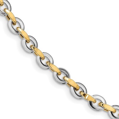 Leslie&#39;s Polished Bracelet 14k Two-tone Gold HB-LF1242-7.5, MPN: LF1242-7.5, 191101745645