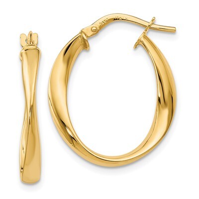 Leslie&#39;s Hoop Earrings 14k Gold Polished HB-LE1214, MPN: LE1214, 191101794414