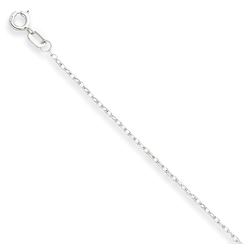 Carded Cable Rope Chain 20 Inch 14k White Gold 7RW-20, MPN: 7RW-20, 886774406657