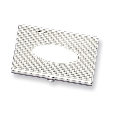 Nickel-plated Ribbed Business Card Case GL8030, MPN: GL8030, 788089024819