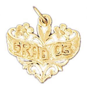 Dazzlers Jewelry Graduation 2005 Pendant Necklace Charm Bracelet in Yellow, White or Rose Gold 1043…