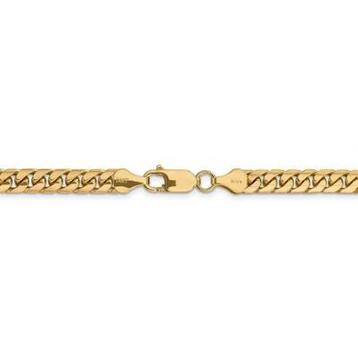 28 Inch 5.5mm Solid Miami Cuban Chain 14k Yellow Gold DCU180-28, MPN: DCU180-28, 886774559896
