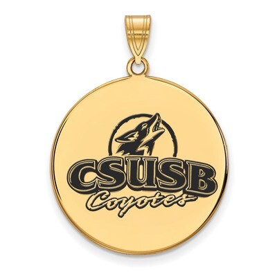 California State U San Bernardino x-Large Enl Disc Gold-plated Sterling Silver GP003CSB, MPN: GP003…