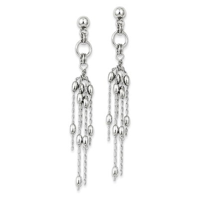 Sterling Silver Polished Dangle Post Earrings QE8851