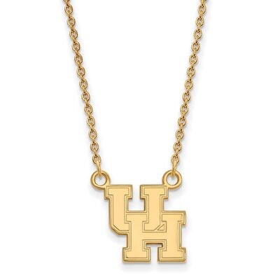 University of Houston Small Pendant with Chain Necklace Gold-plated Silver GP011UHO-18, MPN: GP011U…