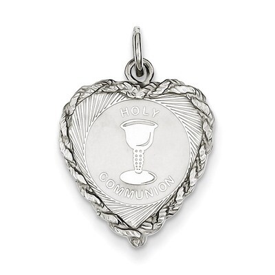 Holy Communion Disc Charm Sterling Silver QC2401, MPN: QC2401, 191101181269