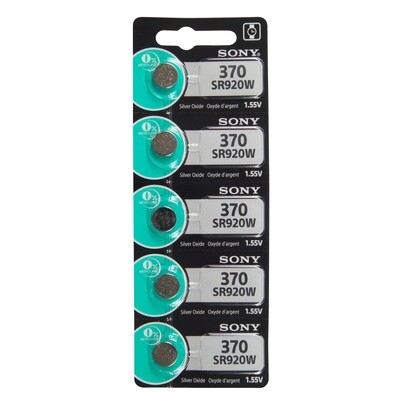 Type 370 SONY Watch Battery Tear Strip Pack of 5 SWB370, MPN: SWB370, 8562019751