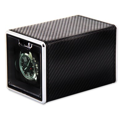 Rotations Carbon Fiber Cloth Covered Metal Single Watch Winder GM8461, MPN: GM8461, 886774579313