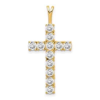 Latin Cross Pendant 14k Gold AA Diamond PM4948-125-YA, MPN: PM4948-125-YA, 883957212289