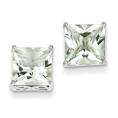 Green Quartz Earrings Sterling Silver QE9840AG, MPN: QE9840AG, 883957434780