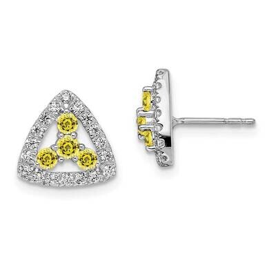 Si1/Si2, G H I, Cr.Ywsap Triangle Post Earrings 14k White Gold Lab Grown Diamond EM7932-CYS-039-WLG…