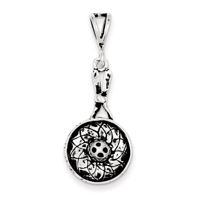 Sterling Silver Antiqued Sombrero Charm QC7613