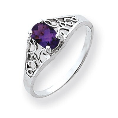 Amethyst Ring 14k white Gold 6x4mm Oval Y4676AM, MPN: Y4676AM, 883957589695