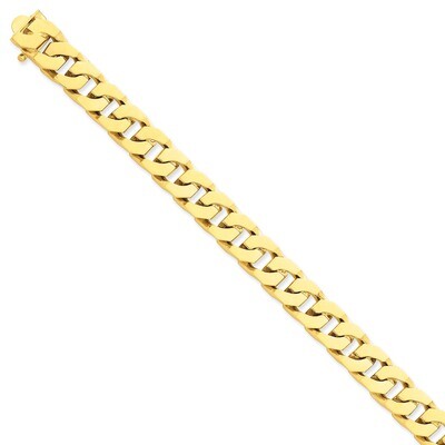 12mm Hand-Polished Fancy Link Chain 9 Inch 14k Gold LK139-9, MPN: LK139-9, 191101649554