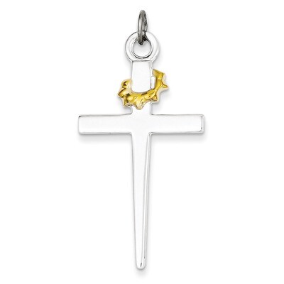 18k Gold-plated Cross Pendant Sterling Silver QC5240, MPN: QC5240, 886774109367