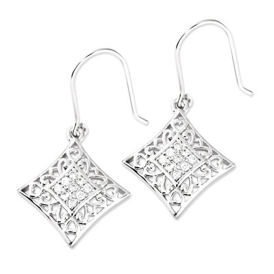 I Love You All Year Long Earrings Sterling Silver with Diamonds QSX465, MPN: QSX465, 886774973333