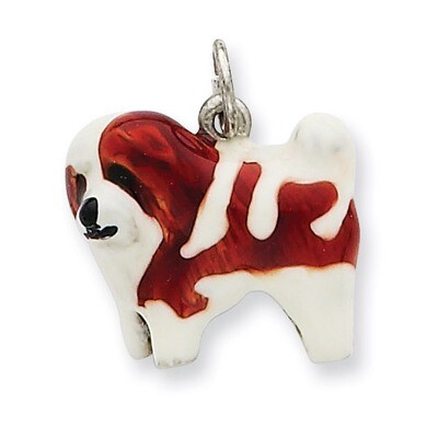 Coton De Tulear Charm Sterling Silver Enameled QC6447, MPN: QC6447, 886774373713