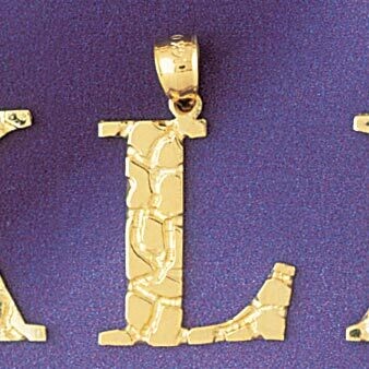 Dazzlers Jewelry Initial L Pendant Necklace Charm Bracelet in Yellow, White or Rose Gold 9575l, MPN…