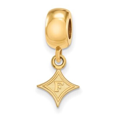 Furman University Bead Charm x-Small Dangle Gold-plated Silver GP013FUU, MPN: GP013FUU, 886774915791